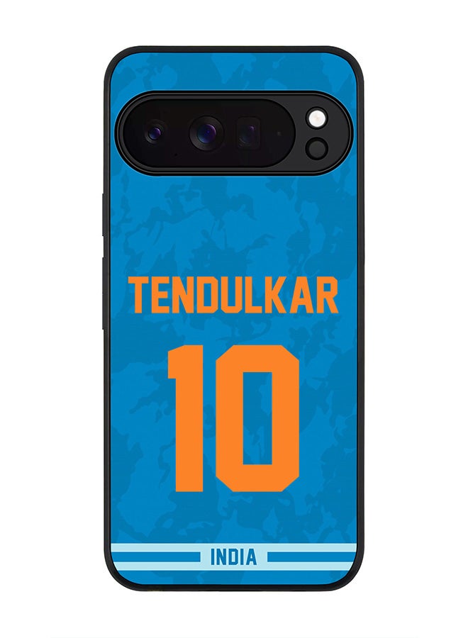 Stylizedd For Google Pixel 10 Pro Case,Slim fit Camera Protection, Shockproof Thin Phone cover  - India Sachin Tendulkar, Jersey No 10 - Image 1